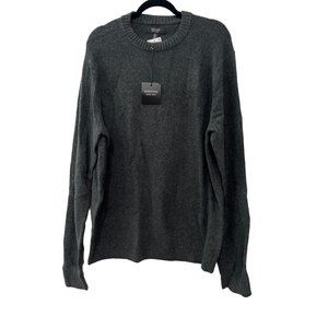 NWT Nordstrom Men's Shop Size XL/3XL Grey Dark Charcoal Heater CrewNeck …